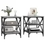 Side tables 2 units gray Sonoma wood 40x42x50 cm by vidaXL, Side tables - Ref: Foro24-825779, Price: 52,19 €, Discount: %
