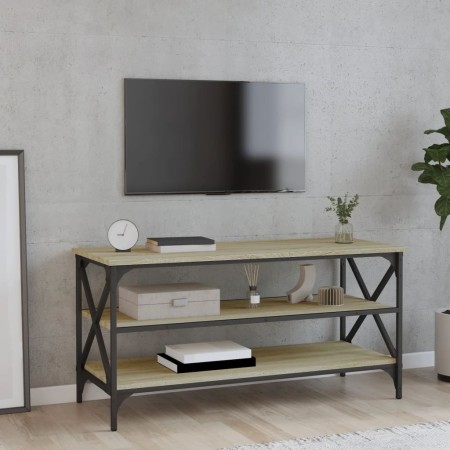 Mueble para TV madera contrachapada roble Sonoma 100x40x50 cm de vidaXL, Mesas auxiliares - Ref: Foro24-825793, Precio: 62,47...