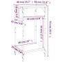 Mesa auxiliar madera contrachapada roble ahumado 40x30x75 cm
