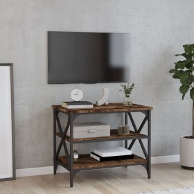 Mueble para TV madera contrachapada roble ahumado 60x40x50 cm