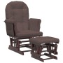 Stillstuhl mit braunem Stoffhocker von vidaXL, Schaukelstühle - Ref: Foro24-351664, Preis: 249,61 €, Rabatt: %