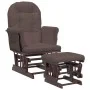 Stillstuhl mit braunem Stoffhocker von vidaXL, Schaukelstühle - Ref: Foro24-351664, Preis: 245,99 €, Rabatt: %
