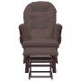 Nursing chair with brown fabric stool by vidaXL, Rocking chairs - Ref: Foro24-351664, Price: 250,05 €, Discount: %