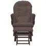Stillstuhl mit braunem Stoffhocker von vidaXL, Schaukelstühle - Ref: Foro24-351664, Preis: 245,99 €, Rabatt: %