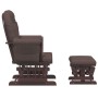 Sillón de lactancia con taburete tela marrón de vidaXL, Mecedoras - Ref: Foro24-351664, Precio: 249,71 €