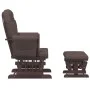 Stillstuhl mit braunem Stoffhocker von vidaXL, Schaukelstühle - Ref: Foro24-351664, Preis: 245,99 €, Rabatt: %