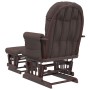 Stillstuhl mit braunem Stoffhocker von vidaXL, Schaukelstühle - Ref: Foro24-351664, Preis: 249,61 €, Rabatt: %