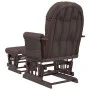 Stillstuhl mit braunem Stoffhocker von vidaXL, Schaukelstühle - Ref: Foro24-351664, Preis: 245,99 €, Rabatt: %