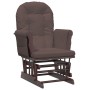 Stillstuhl mit braunem Stoffhocker von vidaXL, Schaukelstühle - Ref: Foro24-351664, Preis: 249,61 €, Rabatt: %