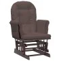 Stillstuhl mit braunem Stoffhocker von vidaXL, Schaukelstühle - Ref: Foro24-351664, Preis: 245,99 €, Rabatt: %