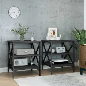 2 black plywood side tables 40x42x50 cm by vidaXL, Side tables - Ref: Foro24-825773, Price: 52,14 €, Discount: %