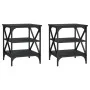 Mesas auxiliares 2 uds madera contrachapada negro 40x42x50 cm de vidaXL, Mesas auxiliares - Ref: Foro24-825773, Precio: 52,14...