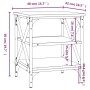 2 black plywood side tables 40x42x50 cm by vidaXL, Side tables - Ref: Foro24-825773, Price: 52,62 €, Discount: %