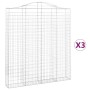 Gabionenkörbe 3 Stück Bogenform Eisen 200x30x220/240 cm von vidaXL, Töpfe und Pflanzgefäße - Ref: Foro24-3145557, Preis: 425,...