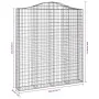 Gabion baskets 3 pcs arch shape iron 200x30x220/240 cm by vidaXL, Pots and planters - Ref: Foro24-3145557, Price: 420,08 €, D...