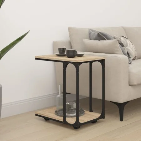 Beistelltisch mit Rädern aus Sonoma-Eichenholz 50x35x55,5 cm von vidaXL, Seitentische - Ref: Foro24-825808, Preis: 49,85 €, R...