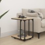 Beistelltisch mit Rädern aus Sonoma-Eichenholz 50x35x55,5 cm von vidaXL, Seitentische - Ref: Foro24-825808, Preis: 50,94 €, R...