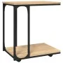 Beistelltisch mit Rädern aus Sonoma-Eichenholz 50x35x55,5 cm von vidaXL, Seitentische - Ref: Foro24-825808, Preis: 49,85 €, R...