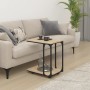 Beistelltisch mit Rädern aus Sonoma-Eichenholz 50x35x55,5 cm von vidaXL, Seitentische - Ref: Foro24-825808, Preis: 50,94 €, R...