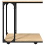 Beistelltisch mit Rädern aus Sonoma-Eichenholz 50x35x55,5 cm von vidaXL, Seitentische - Ref: Foro24-825808, Preis: 50,94 €, R...