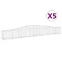 Gabion baskets 5 pcs arch shape iron 400x30x40/60 cm by vidaXL, Pots and planters - Ref: Foro24-3145790, Price: 486,21 €, Dis...