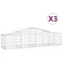Gabionenkörbe 3 Stück Bogenform Eisen 200x50x40/60 cm von vidaXL, Töpfe und Pflanzgefäße - Ref: Foro24-3145578, Preis: 173,65...