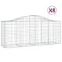 Gabion baskets 8 pcs arch shape iron 200x50x80/100 cm by vidaXL, Pots and planters - Ref: Foro24-3145625, Price: 636,85 €, Di...