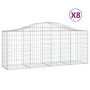 Gabionenkörbe 8 Stück Bogenform Eisen 200x50x80/100 cm von vidaXL, Töpfe und Pflanzgefäße - Ref: Foro24-3145625, Preis: 644,7...