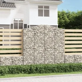 Gabion baskets 2 pcs arc shape iron 200x30x200/220 cm by vidaXL, Pots and planters - Ref: Foro24-3145535, Price: 246,39 €, Di...
