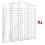Gabion baskets 2 pcs arc shape iron 200x30x200/220 cm by vidaXL, Pots and planters - Ref: Foro24-3145535, Price: 246,39 €, Di...