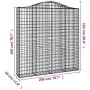 Gabion baskets 2 pcs arc shape iron 200x30x200/220 cm by vidaXL, Pots and planters - Ref: Foro24-3145535, Price: 246,39 €, Di...