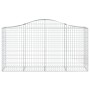 Gabionenkörbe, 3 Stück, Bogenform, Eisen, 200 x 50 x 100/120 cm von vidaXL, Töpfe und Pflanzgefäße - Ref: Foro24-3145641, Pre...