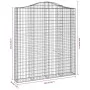 Gabionenkörbe 2 Stück bogenförmiges Eisen 200x30x220/240 cm von vidaXL, Töpfe und Pflanzgefäße - Ref: Foro24-3145556, Preis: ...