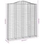 Gabionenkörbe 4 Stück Bogenform Eisen 200x30x220/240 cm von vidaXL, Töpfe und Pflanzgefäße - Ref: Foro24-3145558, Preis: 537,...