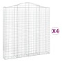 Cestas de gaviones 4 uds forma de arco hierro 200x30x200/220 cm de vidaXL, Maceteros y jardineras - Ref: Foro24-3145537, Prec...