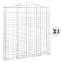 Cestas de gaviones 4 uds forma de arco hierro 200x30x200/220 cm de vidaXL, Maceteros y jardineras - Ref: Foro24-3145537, Prec...