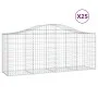 Gabion baskets 25 units, arched shape, iron, 200x50x80/100 cm. by vidaXL, Pots and planters - Ref: Foro24-3145635, Price: 1,0...