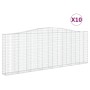 Gabionenkörbe 10 Stück Bogenform Eisen 400x30x140/160cm von vidaXL, Töpfe und Pflanzgefäße - Ref: Foro24-3145860, Preis: 2,00...