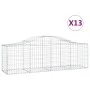 Gabion baskets 13 units arch shape iron 200x50x60/80 cm by vidaXL, Pots and planters - Ref: Foro24-3145609, Price: 875,68 €, ...