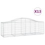 Gabionenkörbe 13 Stück Bogenform Eisen 200x50x60/80 cm von vidaXL, Töpfe und Pflanzgefäße - Ref: Foro24-3145609, Preis: 886,7...