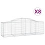 Gabionenkörbe 8 Stück Bogenform Eisen 200x50x60/80 cm von vidaXL, Töpfe und Pflanzgefäße - Ref: Foro24-3145604, Preis: 553,33...