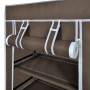 Zapatero de tela con cubierta, marrón, 58 x 28 x 106 cm de vidaXL, Zapateros y organizadores de calzado - Ref: Foro24-240504,...