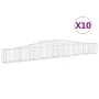 Gabion baskets 10 pcs arch shape iron 400x30x40/60 cm by vidaXL, Pots and planters - Ref: Foro24-3145795, Price: 926,23 €, Di...