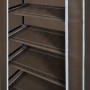 Zapatero de tela con cubierta, marrón, 58 x 28 x 106 cm de vidaXL, Zapateros y organizadores de calzado - Ref: Foro24-240504,...