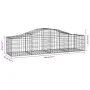 Gabionenkörbe 9 Stk. Bogenform Eisen 200x50x40/60 cm von vidaXL, Töpfe und Pflanzgefäße - Ref: Foro24-3145584, Preis: 540,37 ...
