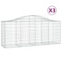Gabionenkörbe 3 Stück Bogenform Eisen 200x50x80/100 cm von vidaXL, Töpfe und Pflanzgefäße - Ref: Foro24-3145620, Preis: 239,3...