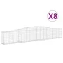 Gabion baskets 8 pcs arch shape iron 400x30x60/80 cm by vidaXL, Pots and planters - Ref: Foro24-3145806, Price: 876,19 €, Dis...