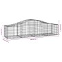 Gabionenkörbe 14 Stück Bogenform Eisen 200x50x40/60 cm von vidaXL, Töpfe und Pflanzgefäße - Ref: Foro24-3145589, Preis: 863,8...
