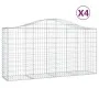 Gabion baskets 4 units arch shape iron 200x50x100/120cm by vidaXL, Pots and planters - Ref: Foro24-3145642, Price: 391,07 €, ...