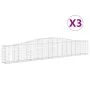 Gabion baskets 3 units arch shape iron 400x30x60/80 cm by vidaXL, Pots and planters - Ref: Foro24-3145801, Price: 319,91 €, D...
